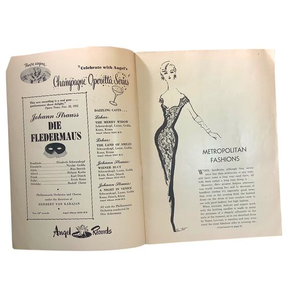 La Forza Del Destino Playbill Feb 21 1956 Metropolitan Opera House, Broadway NYC - Picture 4 of 5